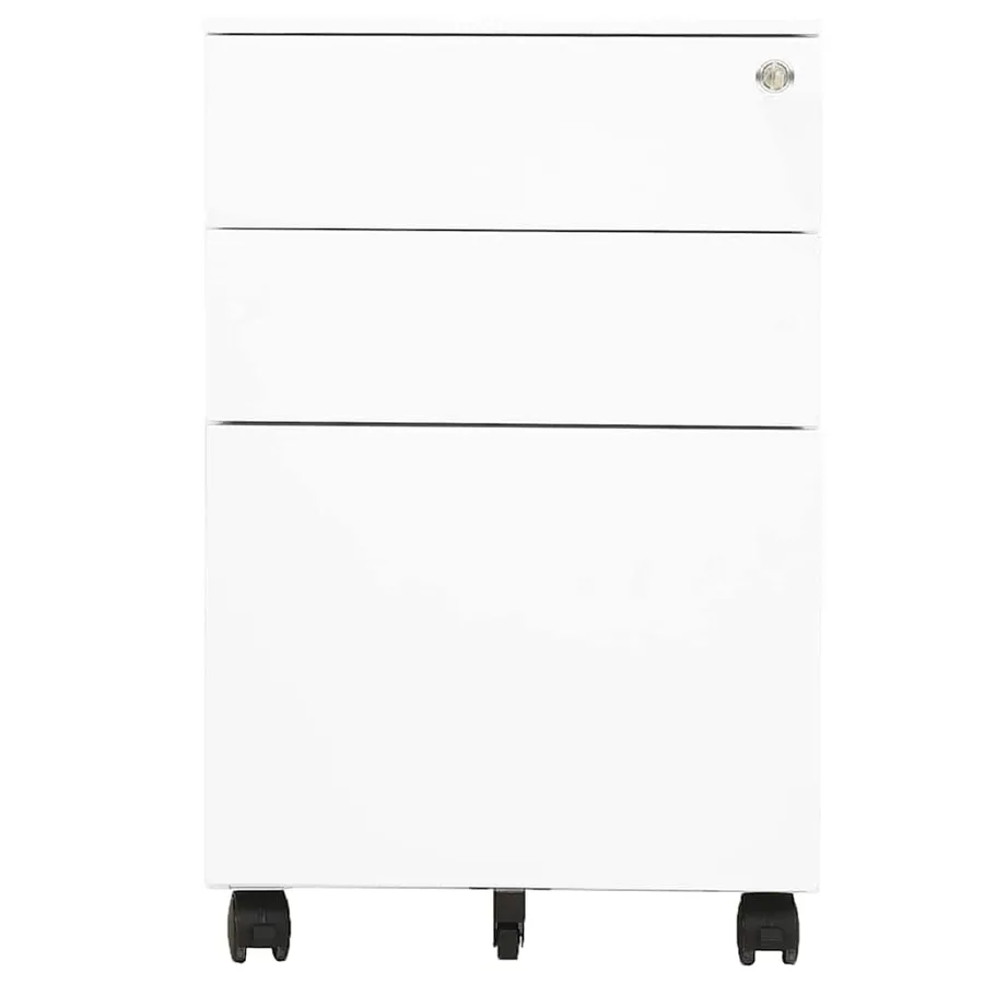 Classeur mobile Blanc 39x45x60 cm Acier - 2