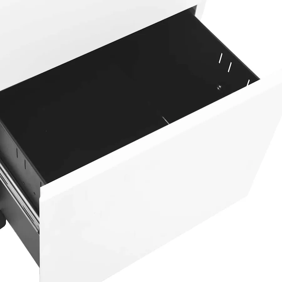 Classeur mobile Blanc 39x45x60 cm Acier - 7