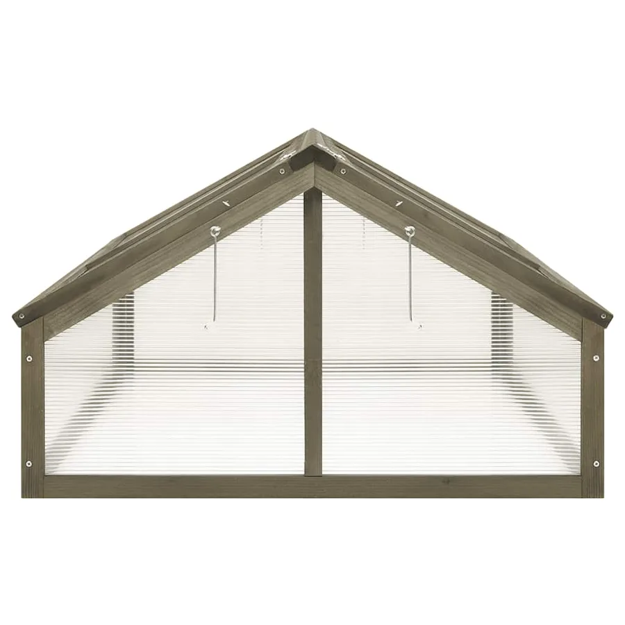 Serre Gris 114x80x50 cm Bois de sapin - 4