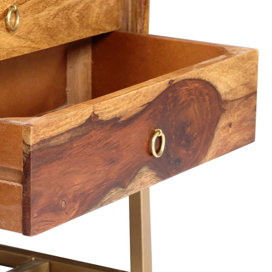 Meuble TV 140x30x45 cm Bois de Sesham massif - 10
