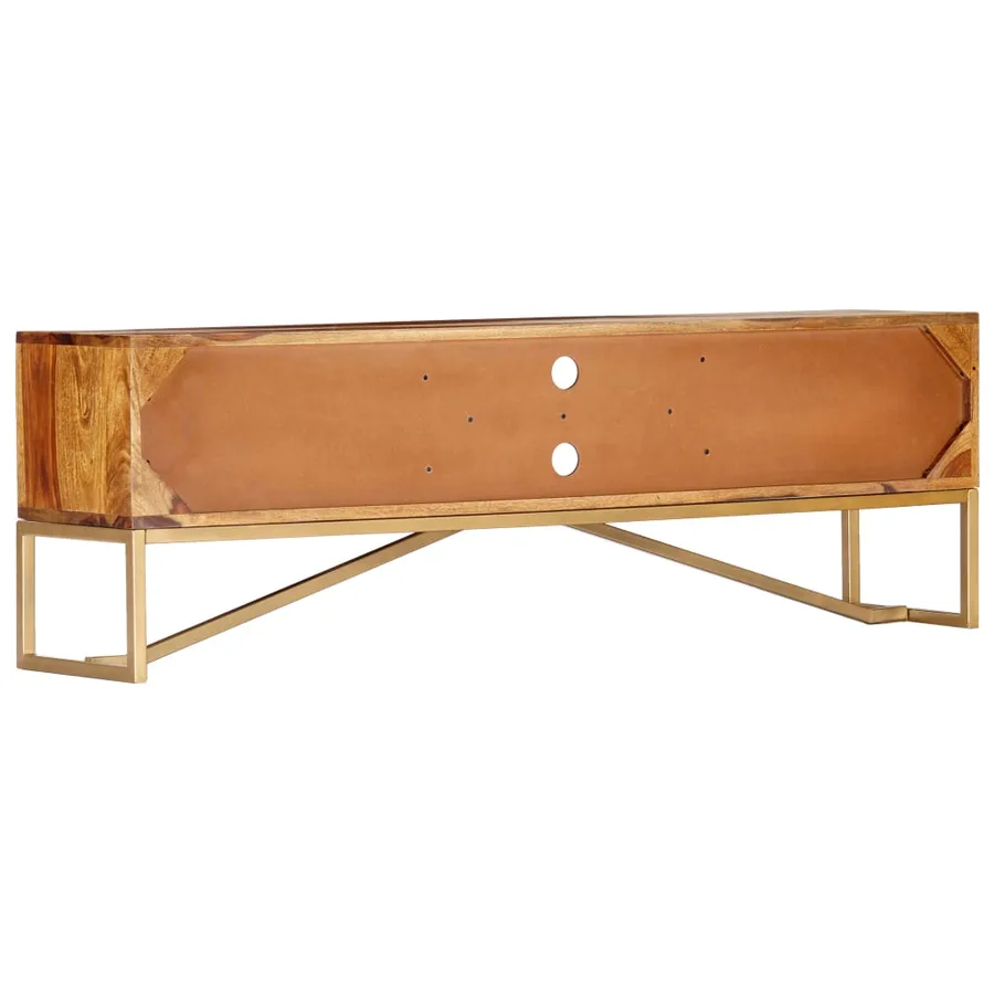 Meuble TV 140x30x45 cm Bois de Sesham massif - 5