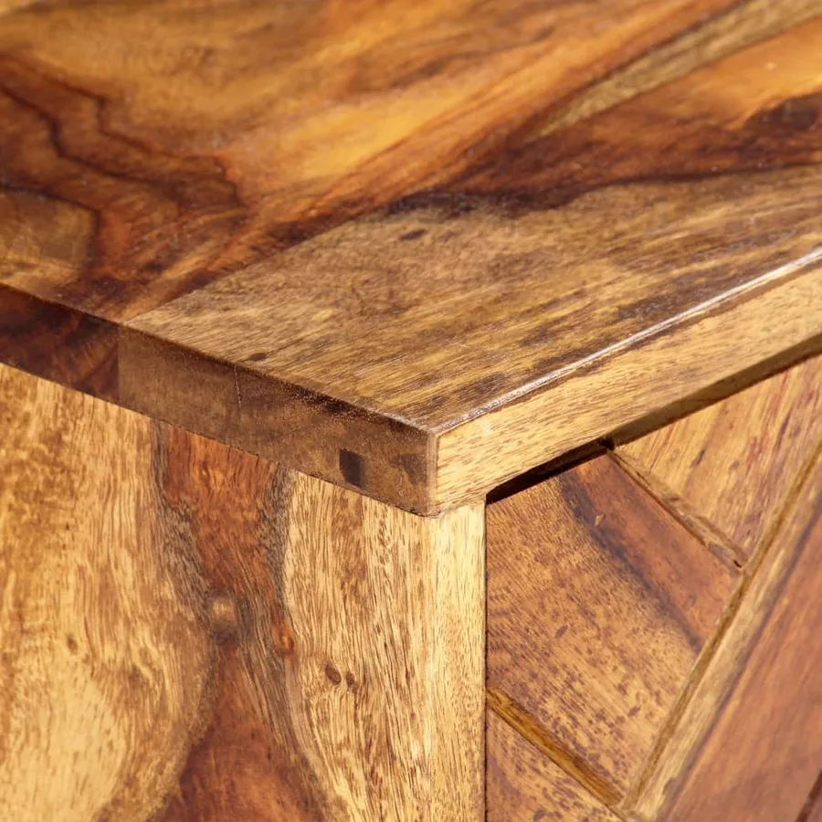 Meuble TV 140x30x45 cm Bois de Sesham massif - 8