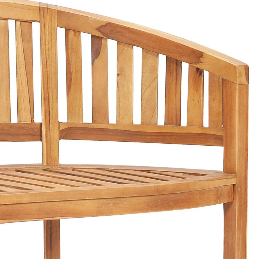 Salon de jardin 3 pcs en forme de banane Bois de teck solide - 6