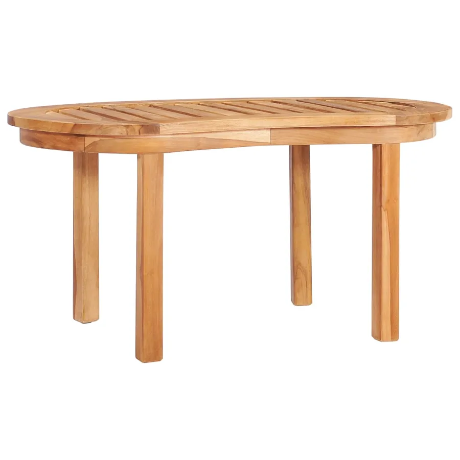 Salon de jardin 3 pcs en forme de banane Bois de teck solide - 7