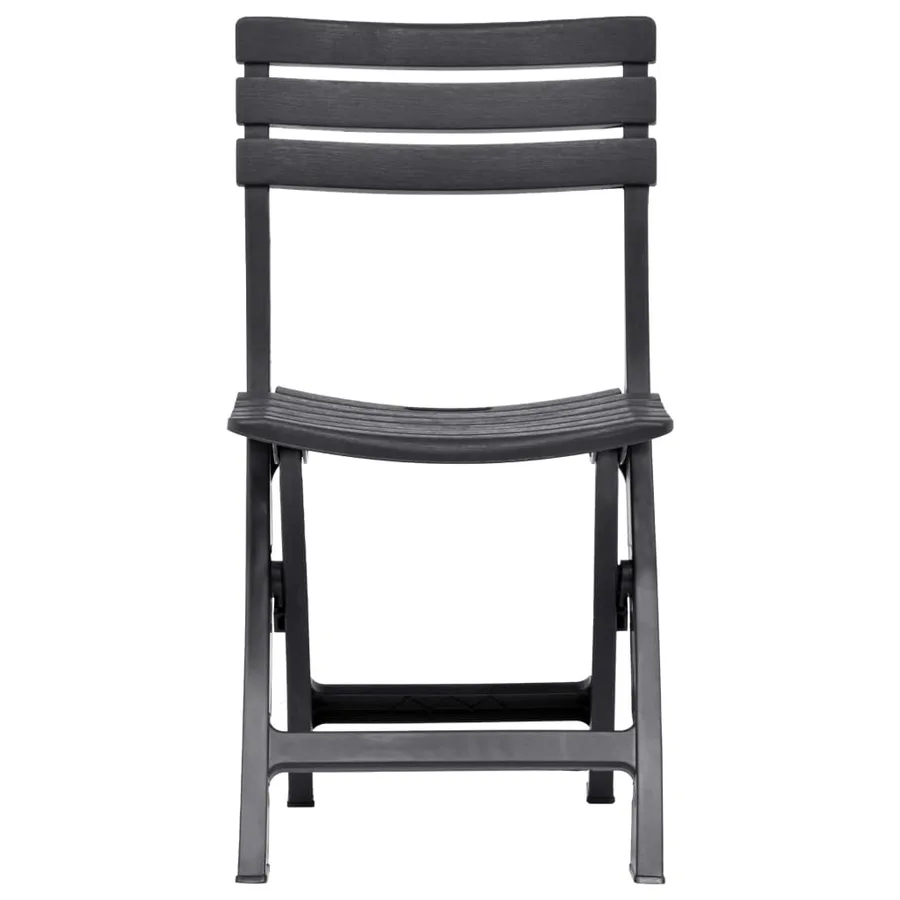 Chaises de jardin pliables lot de 2 Plastique Anthracite - 3