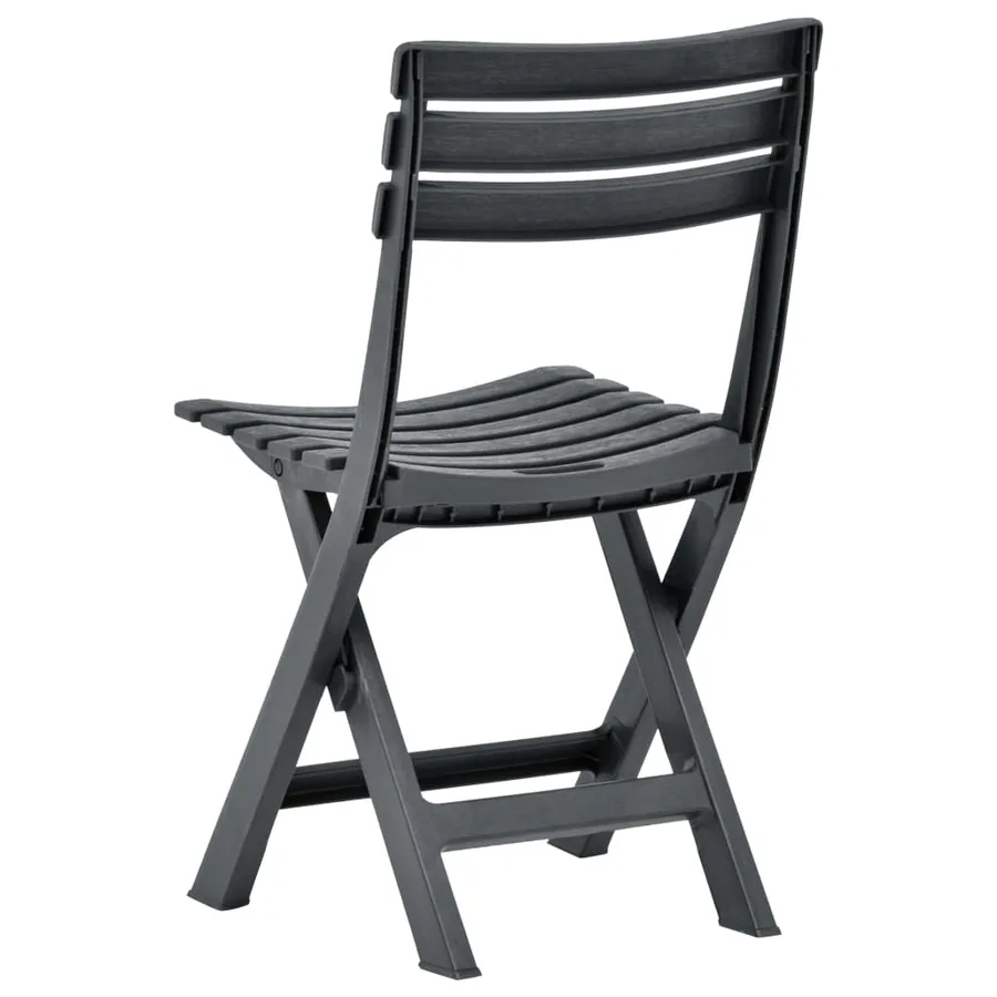 Chaises de jardin pliables lot de 2 Plastique Anthracite - 5