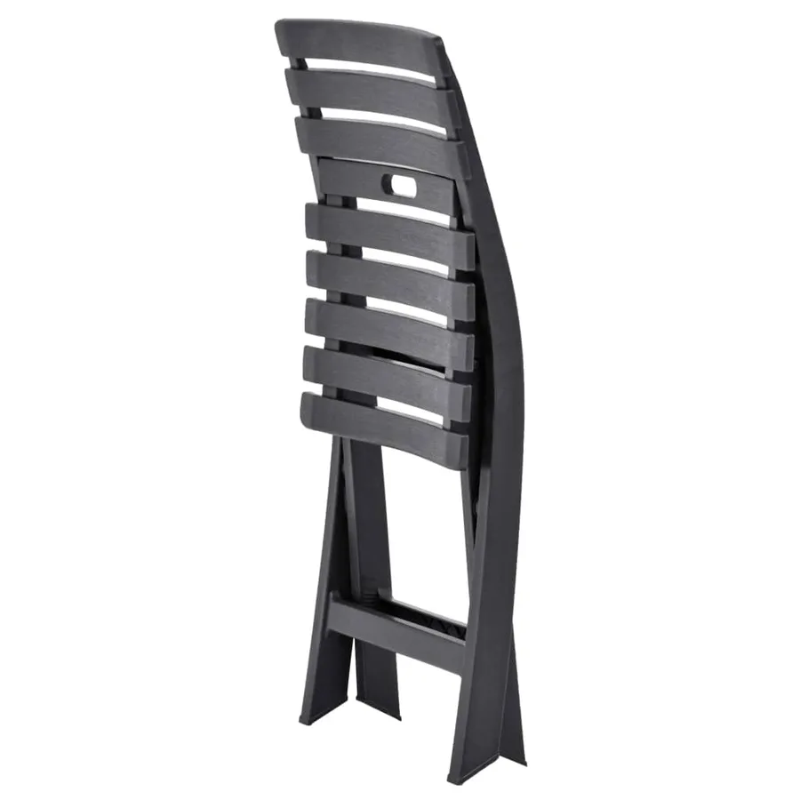 Chaises de jardin pliables lot de 2 Plastique Anthracite - 6