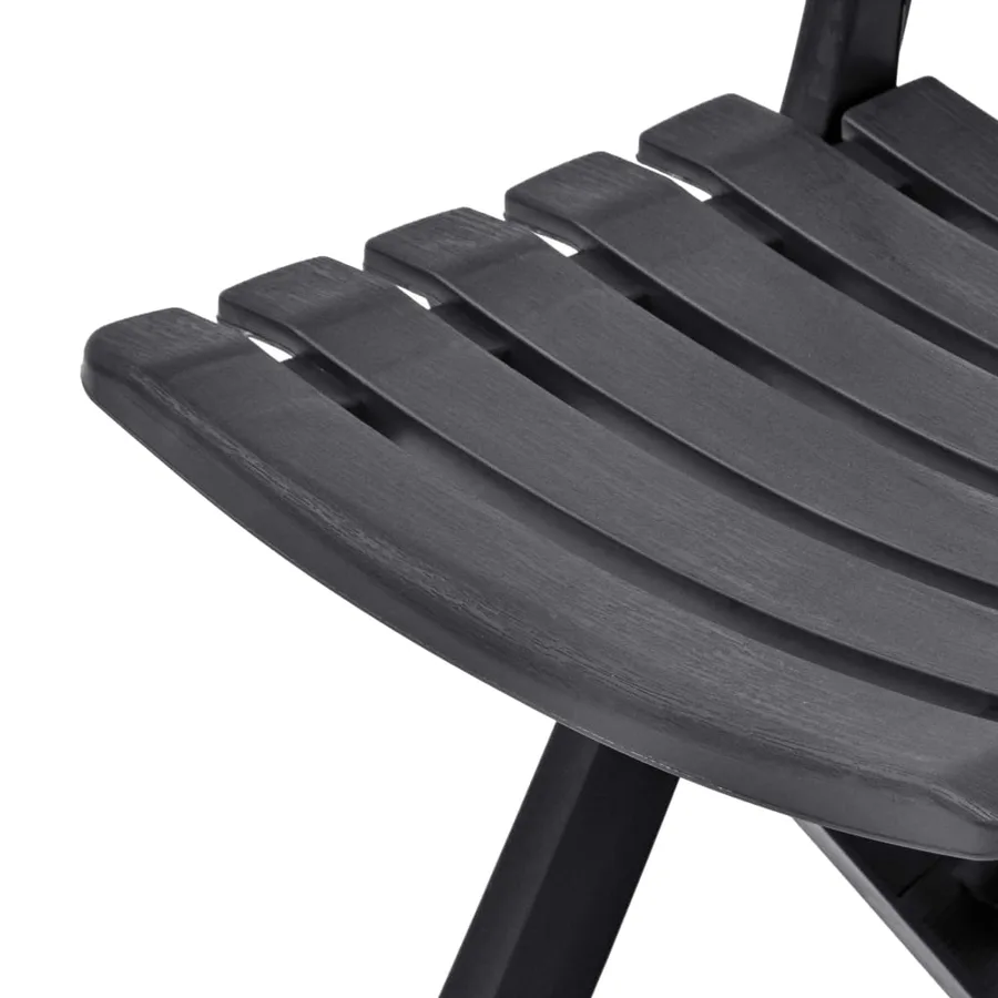 Chaises de jardin pliables lot de 2 Plastique Anthracite - 7