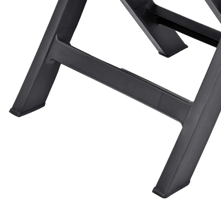 Chaises de jardin pliables lot de 2 Plastique Anthracite - 8