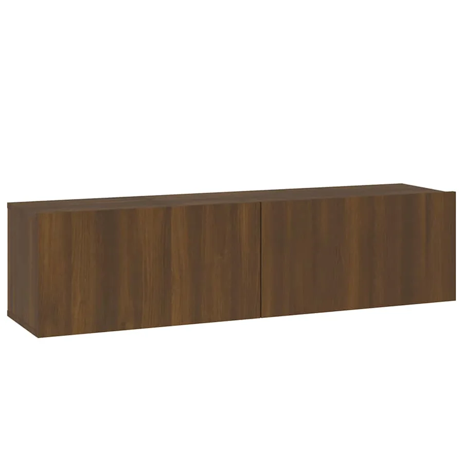 Armoire murale TV Chêne marron 120x30x30 cm Bois d'ingénierie - 2
