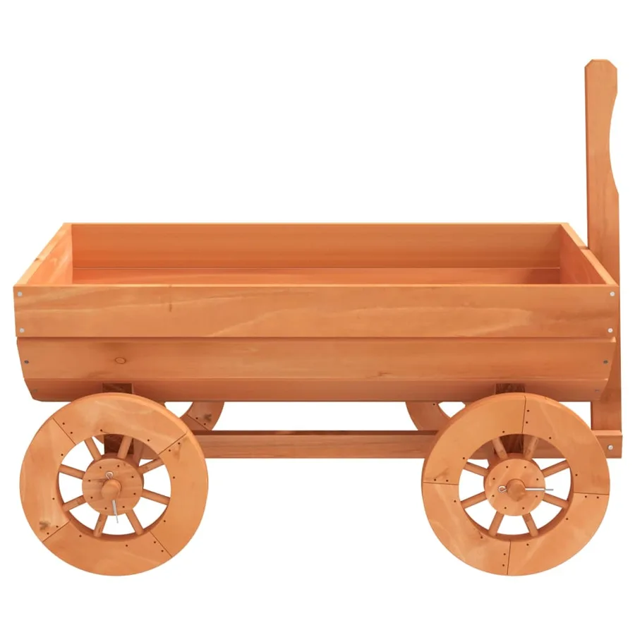 Chariot décoratif 70x43x54 cm bois massif de sapin - 4