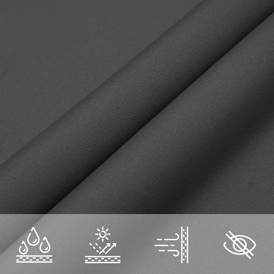 Voile de parasol tissu oxford triangulaire 3x3x4,24m anthracite - 8