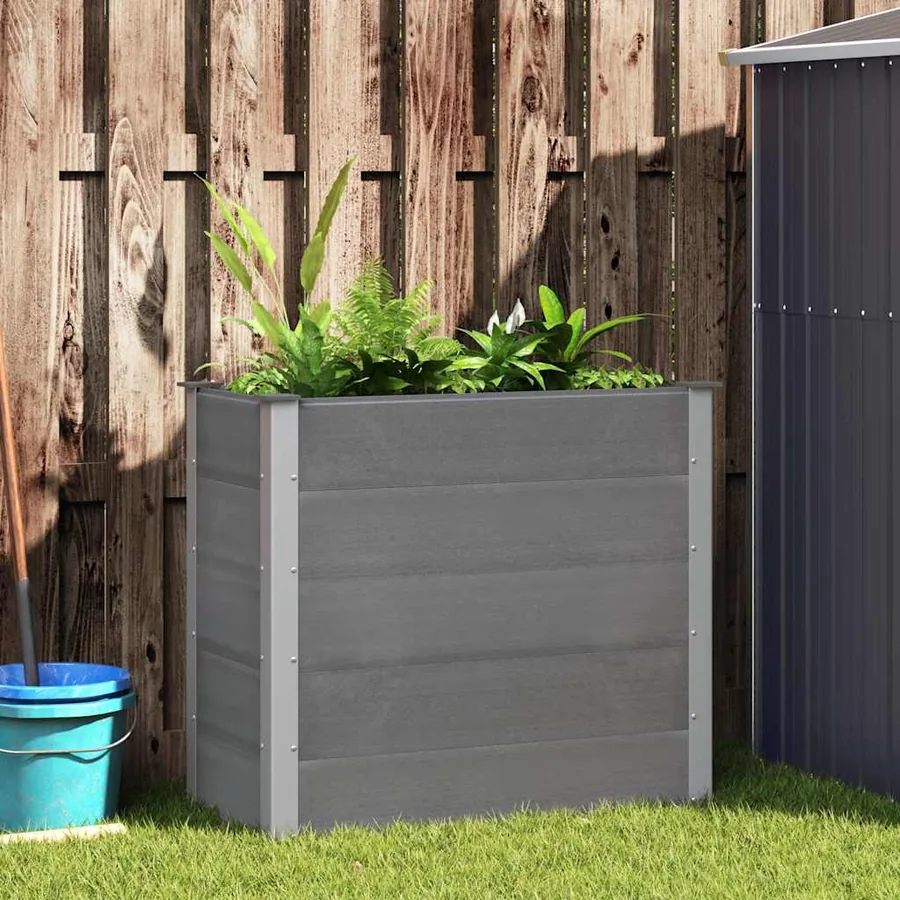 Lit surélevé de jardin WPC 100x50x91 cm Gris