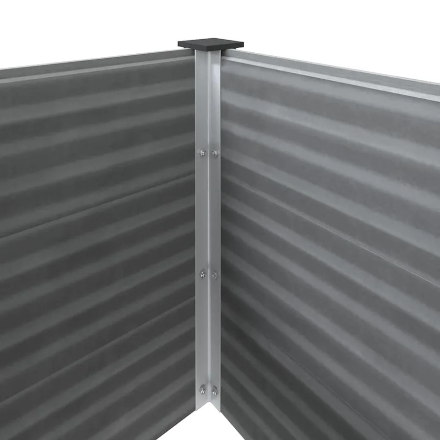Lit surélevé de jardin WPC 100x50x91 cm Gris - 7