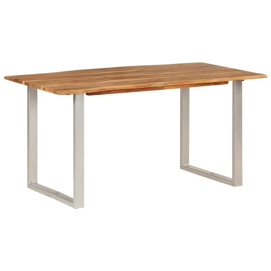 Table de salle à manger 154x80x76 cm Bois d'acacia solide - 11