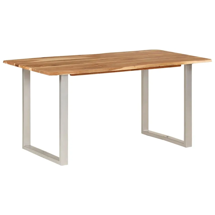Table de salle à manger 154x80x76 cm Bois d'acacia solide - 12