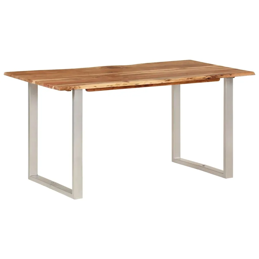 Table de salle à manger 154x80x76 cm Bois d'acacia solide - 14