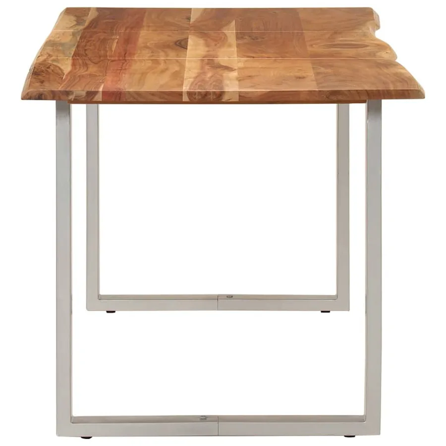 Table de salle à manger 154x80x76 cm Bois d'acacia solide - 5