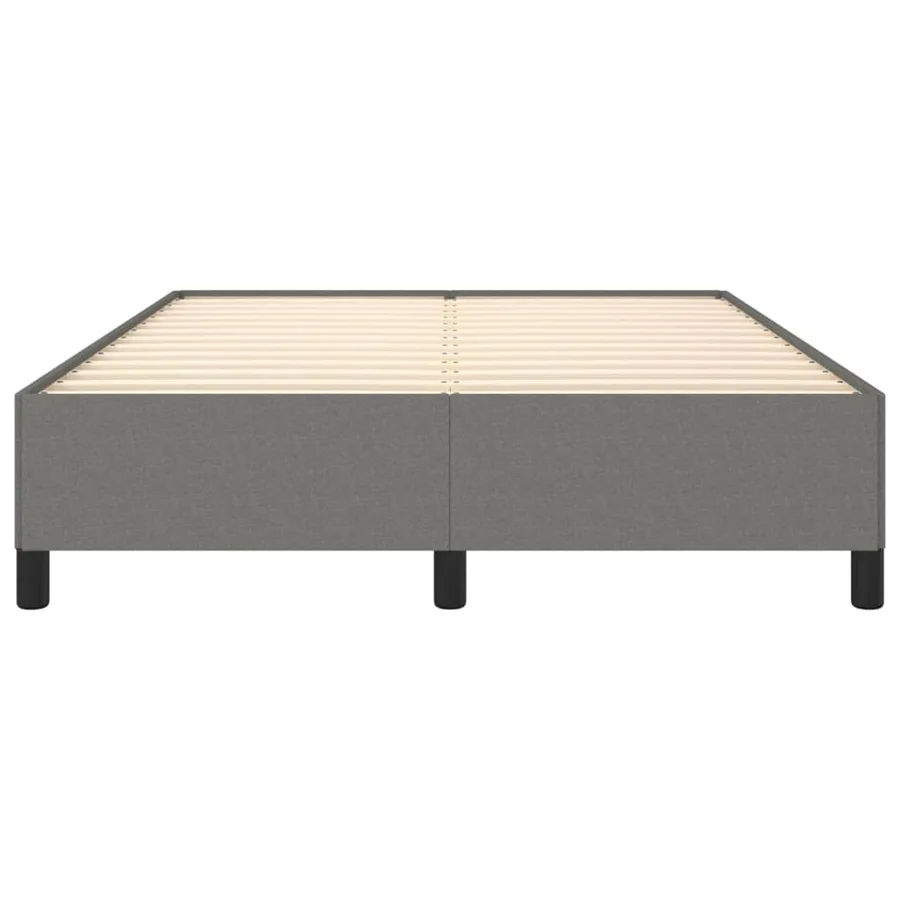 Cadre de lit sans matelas gris foncé 140x200 cm tissu - 5