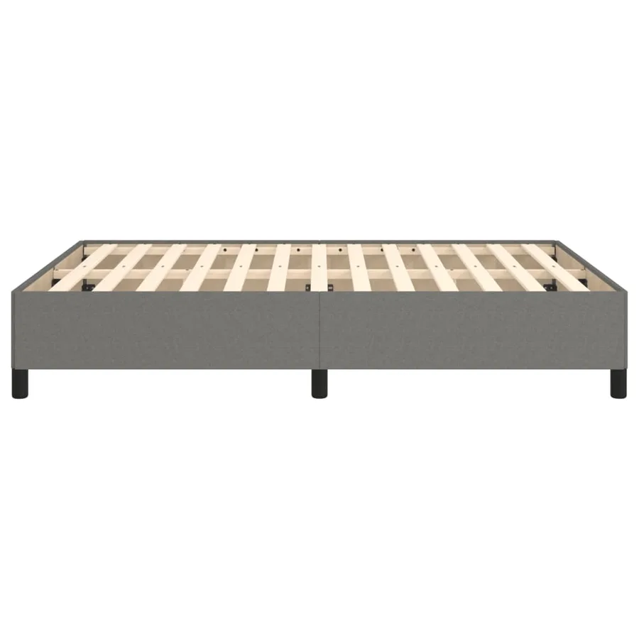 Cadre de lit sans matelas gris foncé 140x200 cm tissu - 6