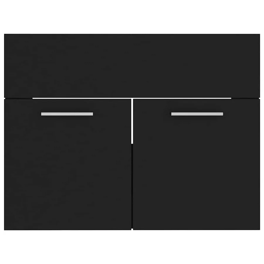 Armoire d'évier Noir 60x38,5x46 cm Bois d’ingénierie - 5