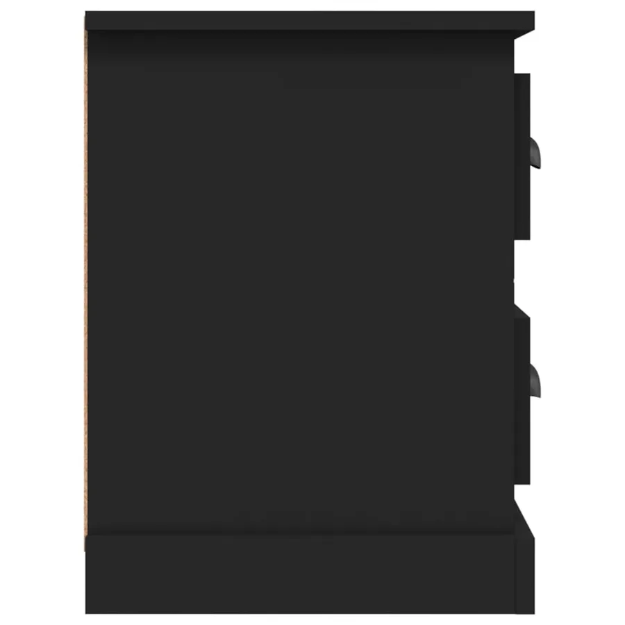 Meuble TV noir 102x35,5x47,5 cm bois d'ingénierie - 8