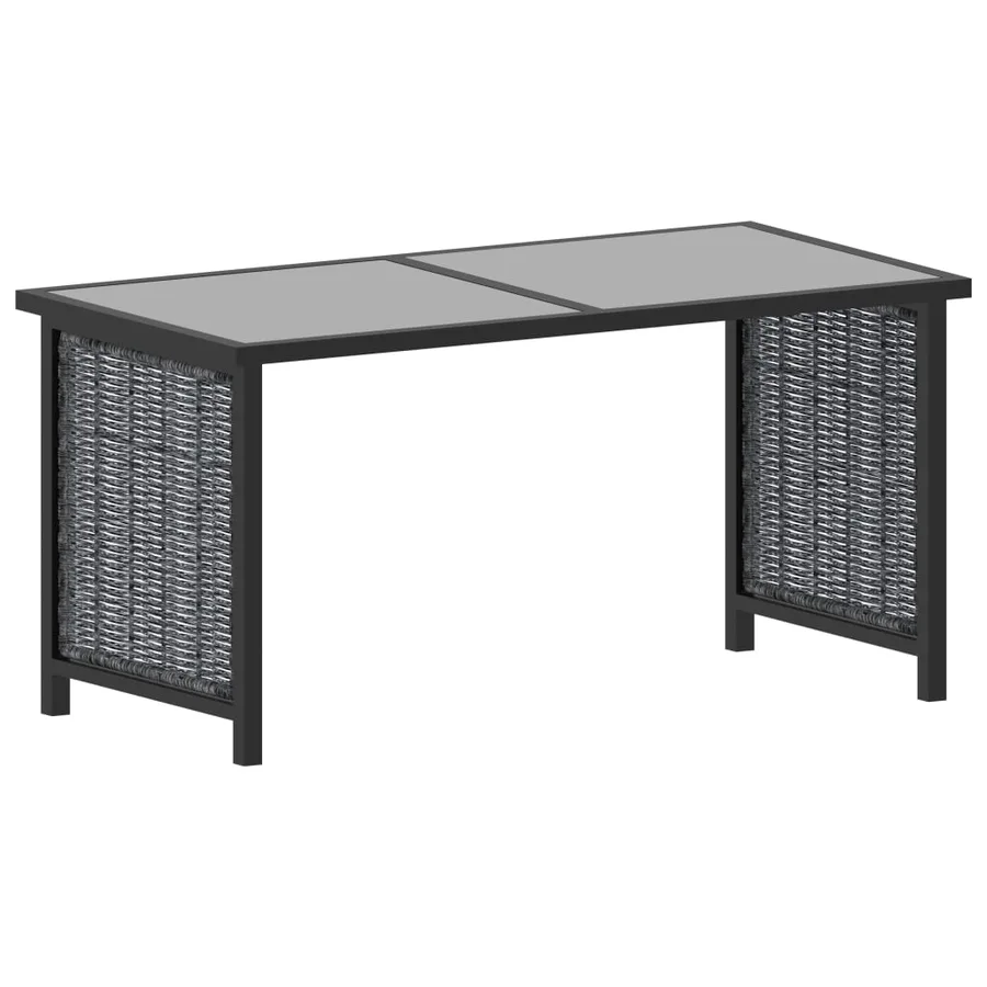 Salon de jardin 9 pcs avec coussins Résine tressée Anthracite - 4