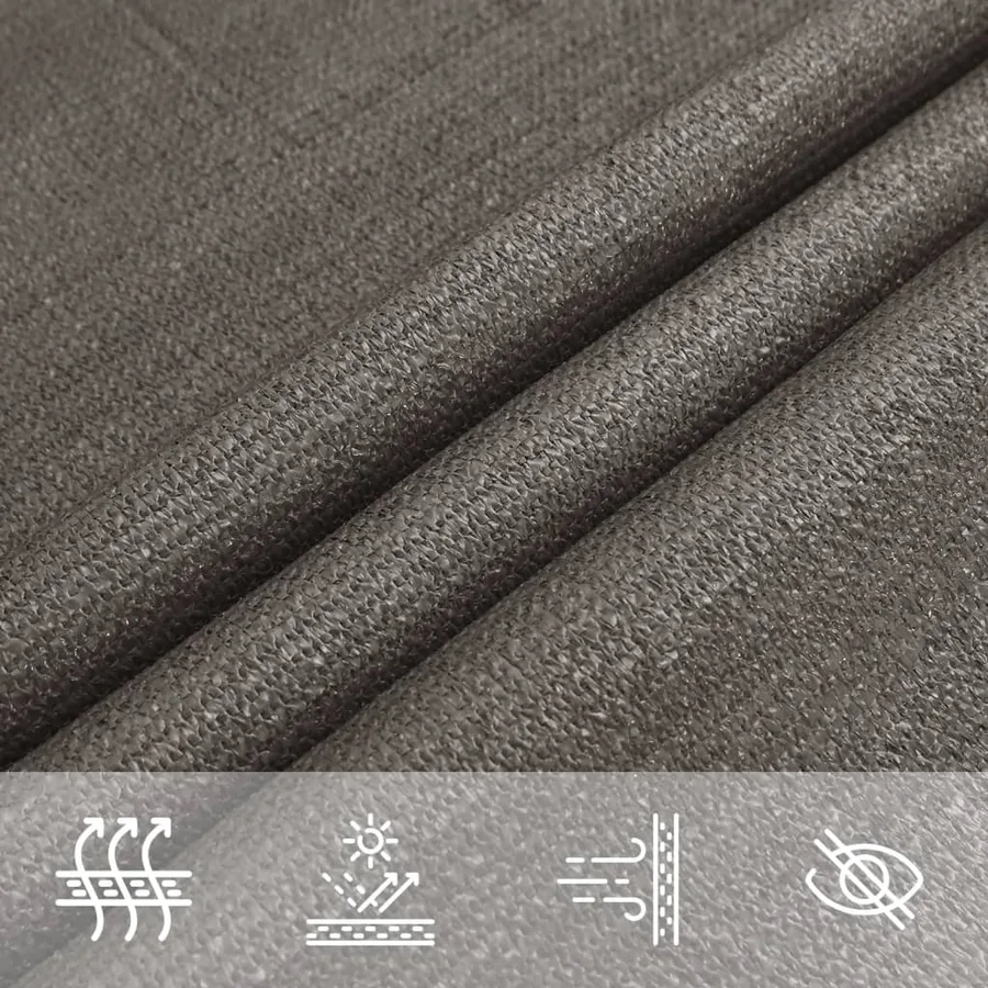 Voile d'ombrage 160 g/m² Anthracite 3x4,5 m PEHD - 5