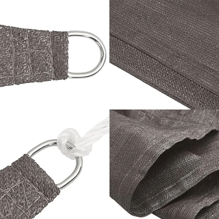 Voile d'ombrage 160 g/m² Anthracite 3x4,5 m PEHD - 7