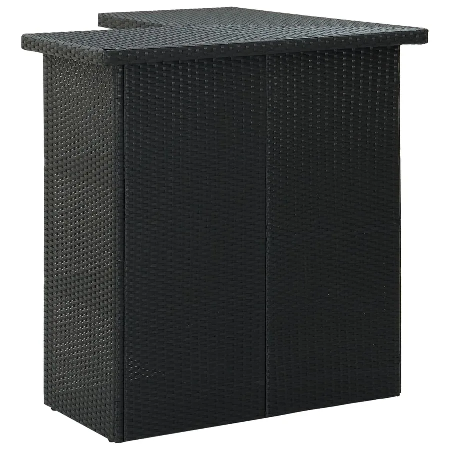 Ensemble de bar de jardin 4 pcs et coussins Résine tressée Noir - 5
