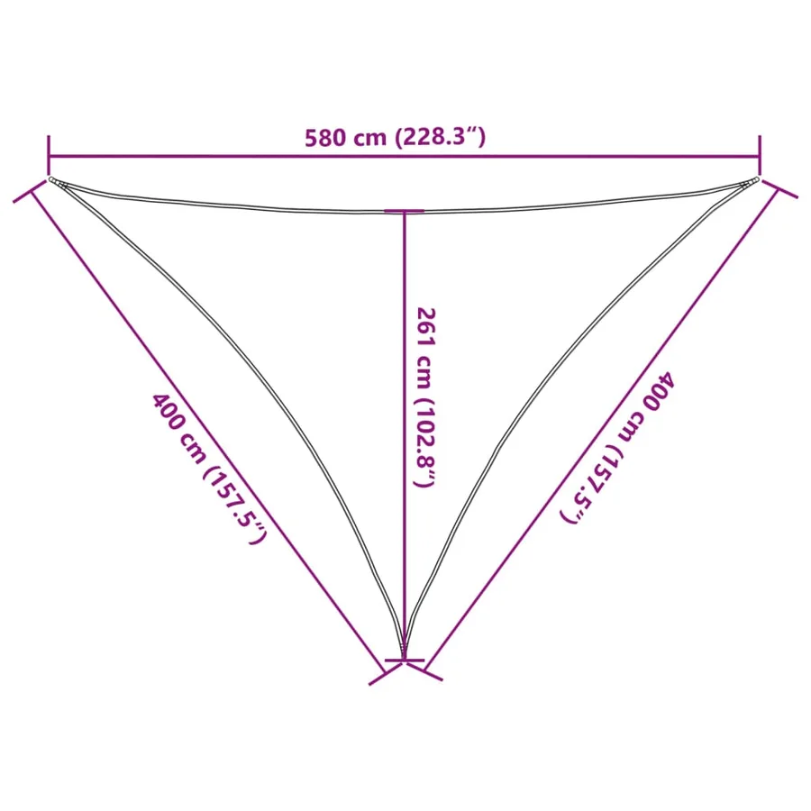 Voile d'ombrage 160 g/m² Noir 4x4x5,8 m PEHD - 10