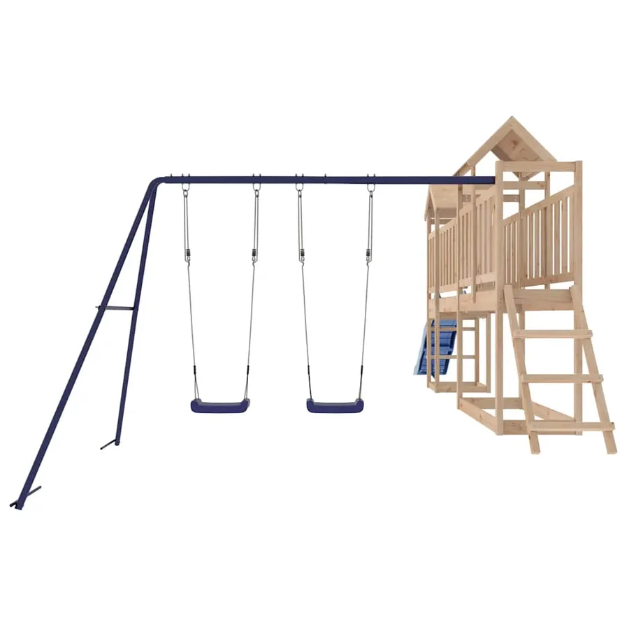 Aire de jeux d'extérieur bois de pin massif - 7