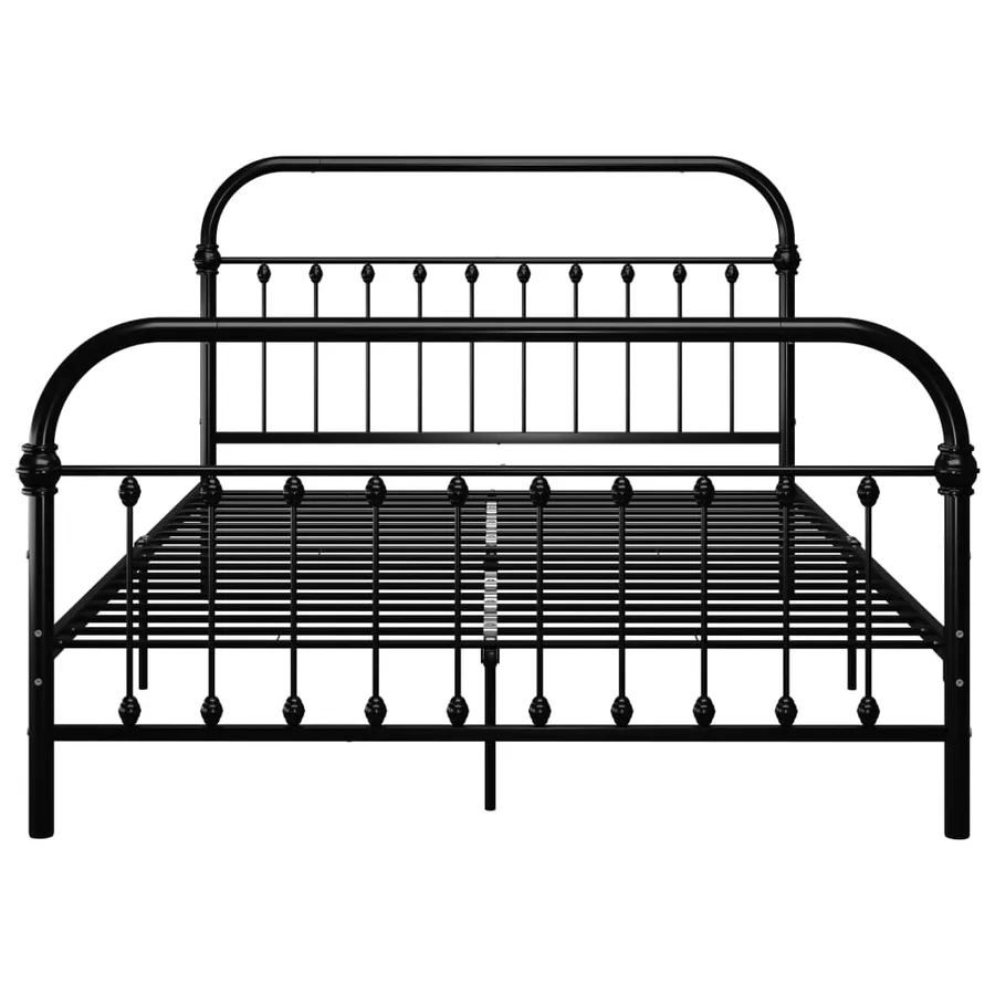 Cadre de lit sans matelas noir métal 120x200 cm - 3