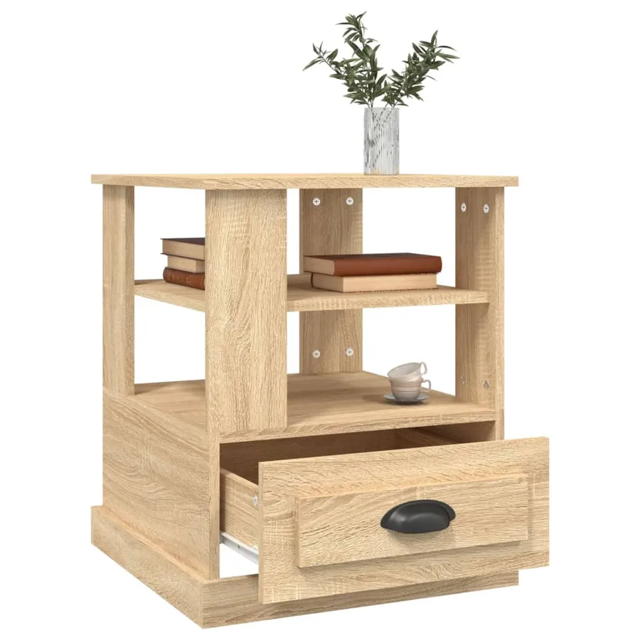 Table d'appoint chêne sonoma 50x50x60 cm bois d'ingénierie - 5