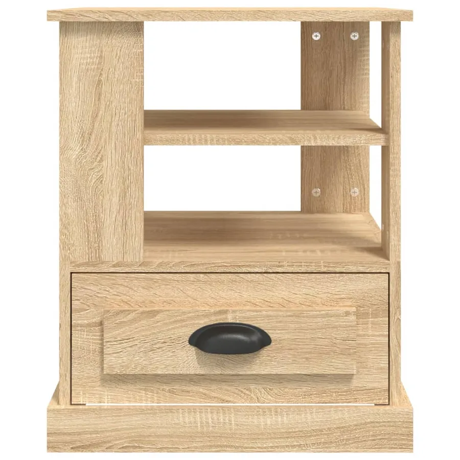 Table d'appoint chêne sonoma 50x50x60 cm bois d'ingénierie - 6