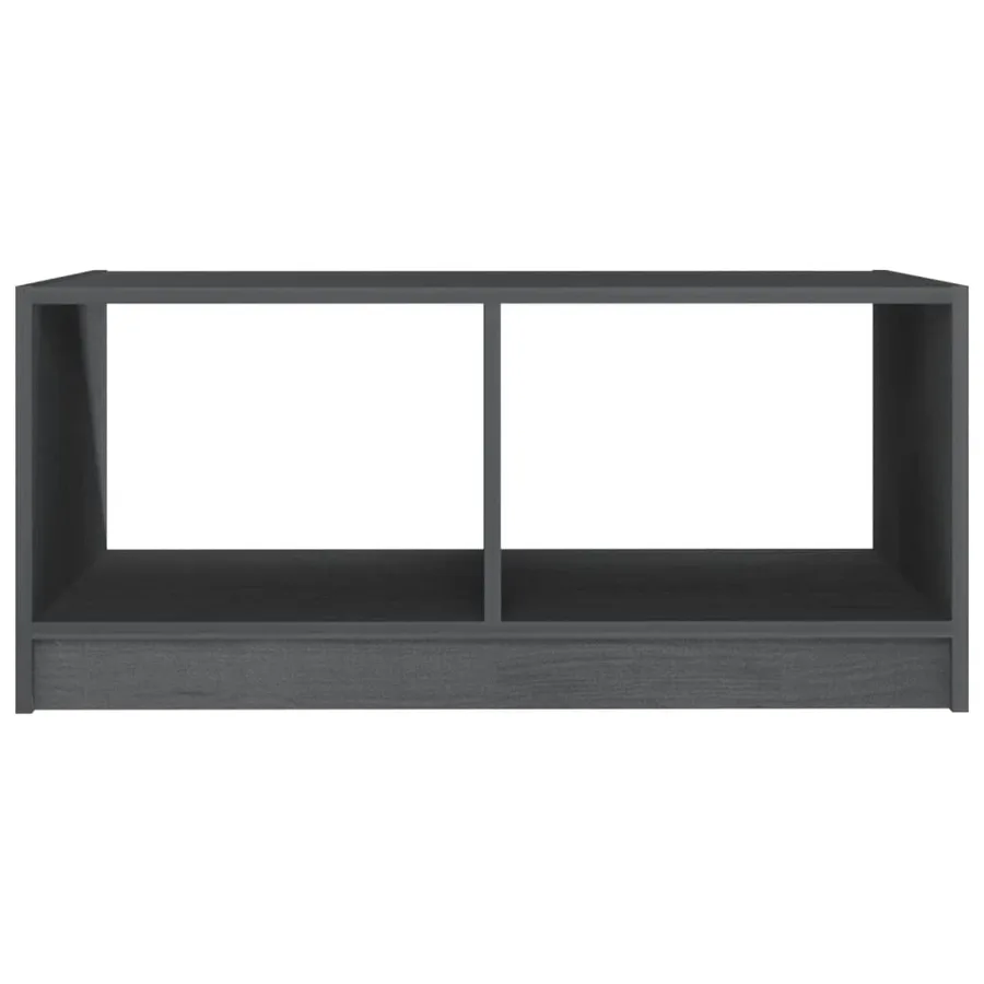 Table basse gris 75x50x33,5 cm bois de pin massif - 5