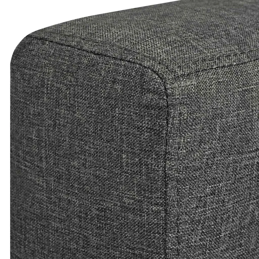 Fauteuil gris foncé tissu - 6
