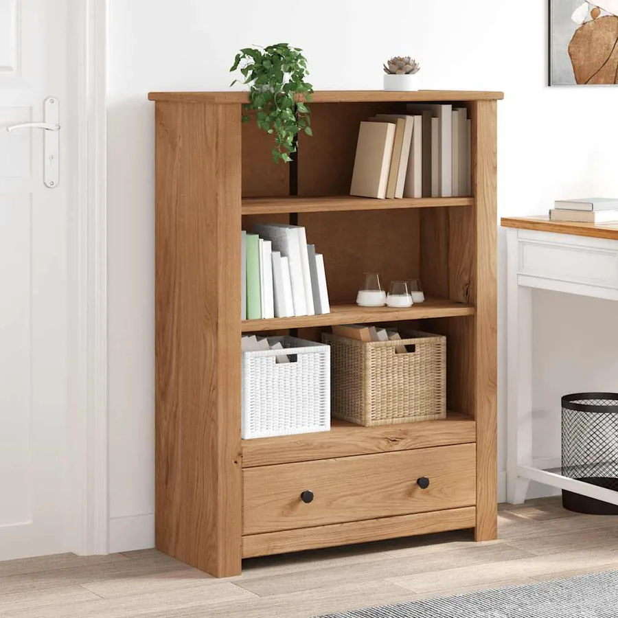 Bibliothèque 80x35x110 cm Bois de pin massif Assortiment Panama