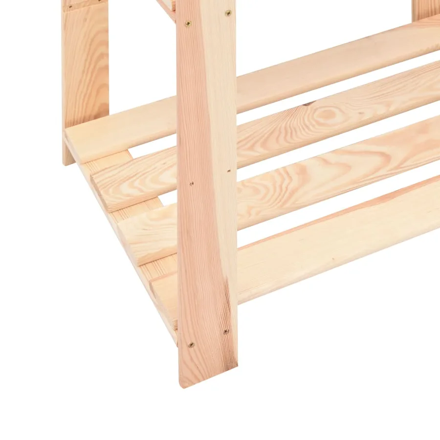 Étagère de stockage 3 niveaux 60x38x90 cm Pin solide 150 kg - 6