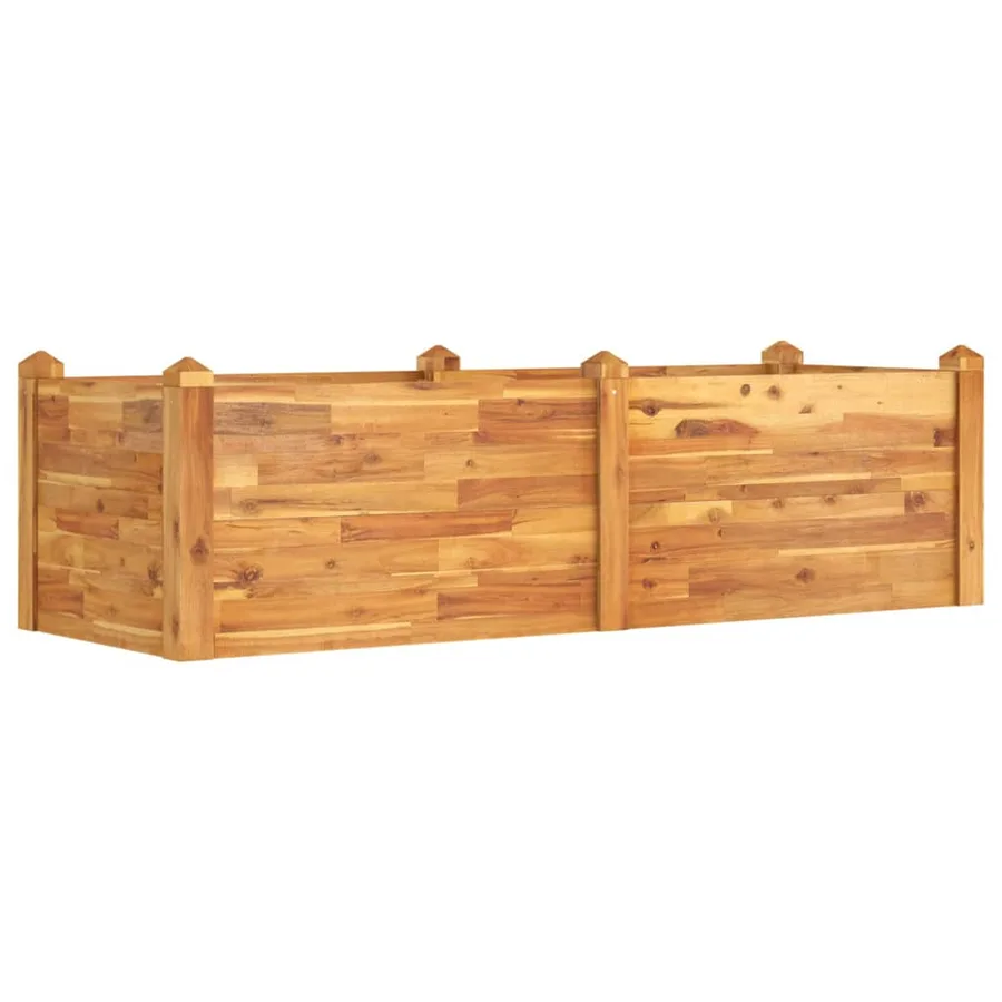 Lit surélevé de jardin 160x60x44 cm bois massif d'acacia - 2