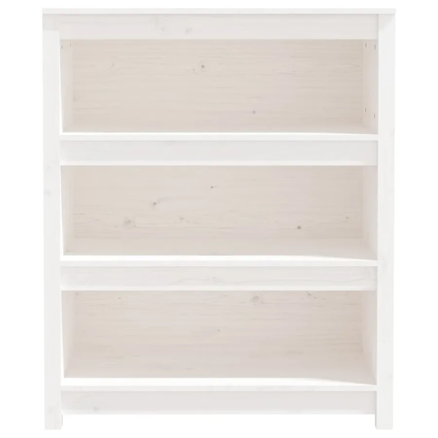 Bibliothèque Blanc 80x35x97 cm Bois de pin massif - 5