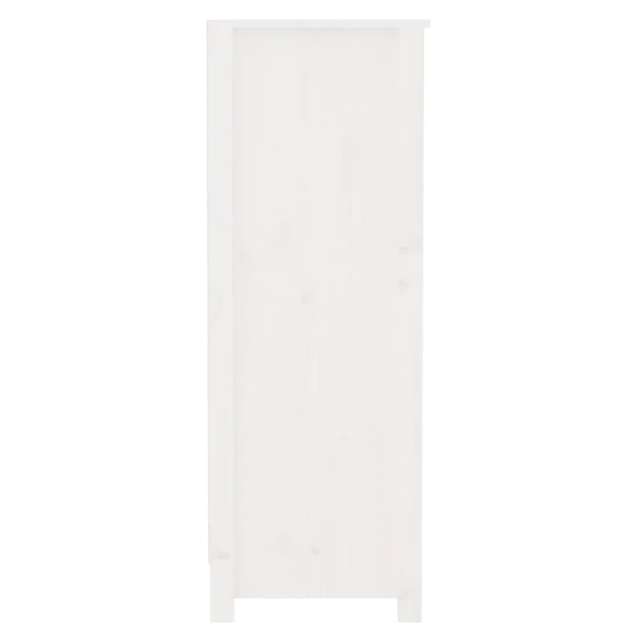Bibliothèque Blanc 80x35x97 cm Bois de pin massif - 6