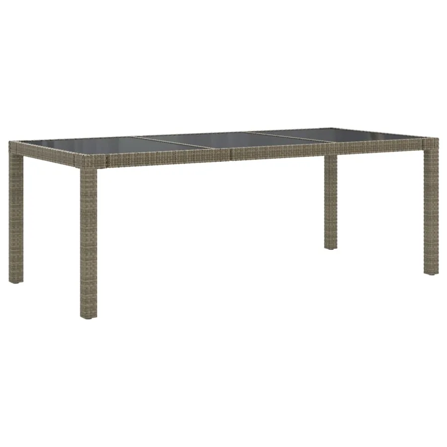 Salon de jardin 7 pcs avec coussins Résine tressée Gris - 4