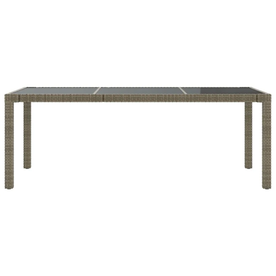 Salon de jardin 7 pcs avec coussins Résine tressée Gris - 5