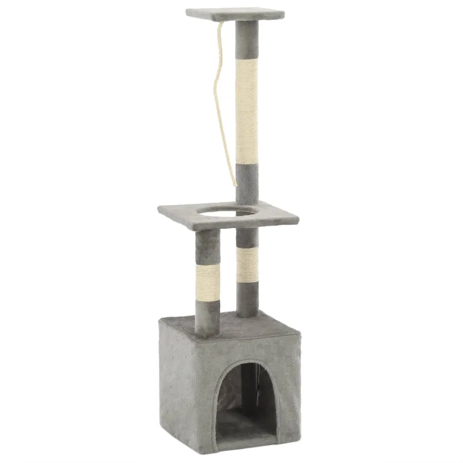 Arbre à chat avec griffoirs en sisal 109 cm Gris - 3