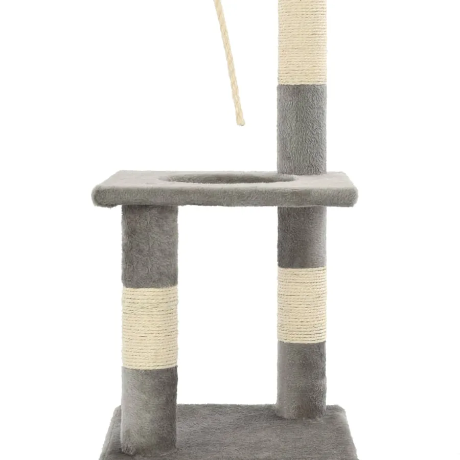 Arbre à chat avec griffoirs en sisal 109 cm Gris - 6