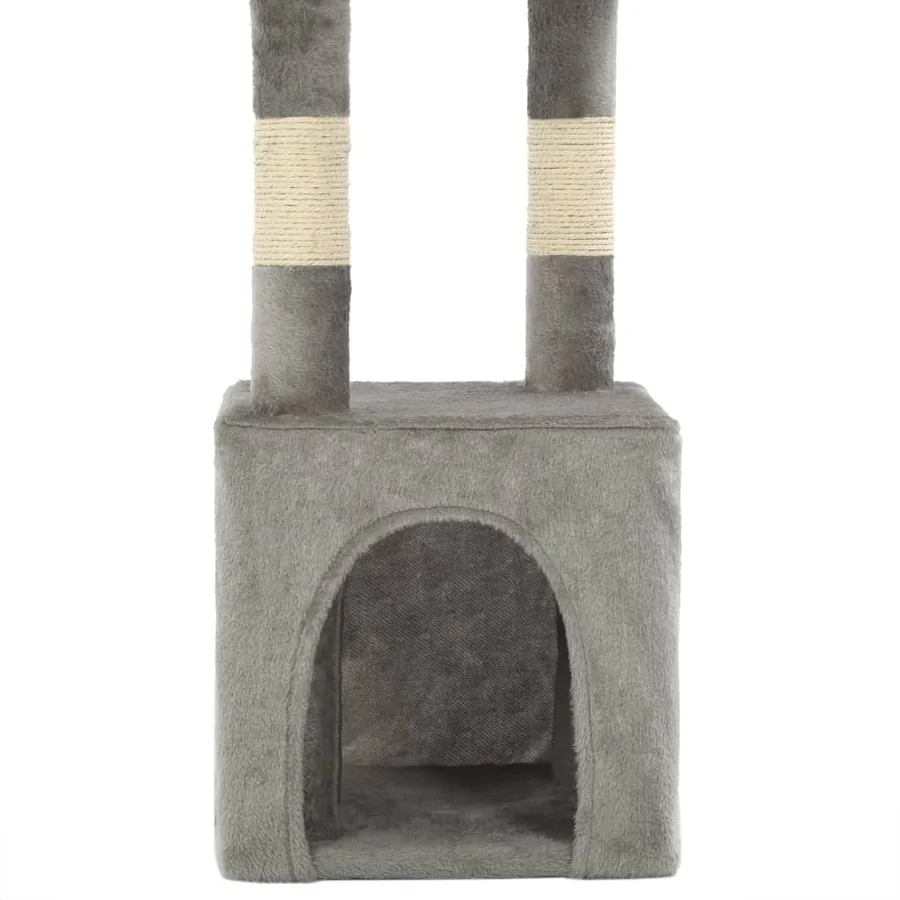 Arbre à chat avec griffoirs en sisal 109 cm Gris - 7