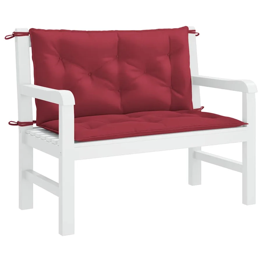 Coussin de banc de jardin rouge bordeaux tissu oxford - 4