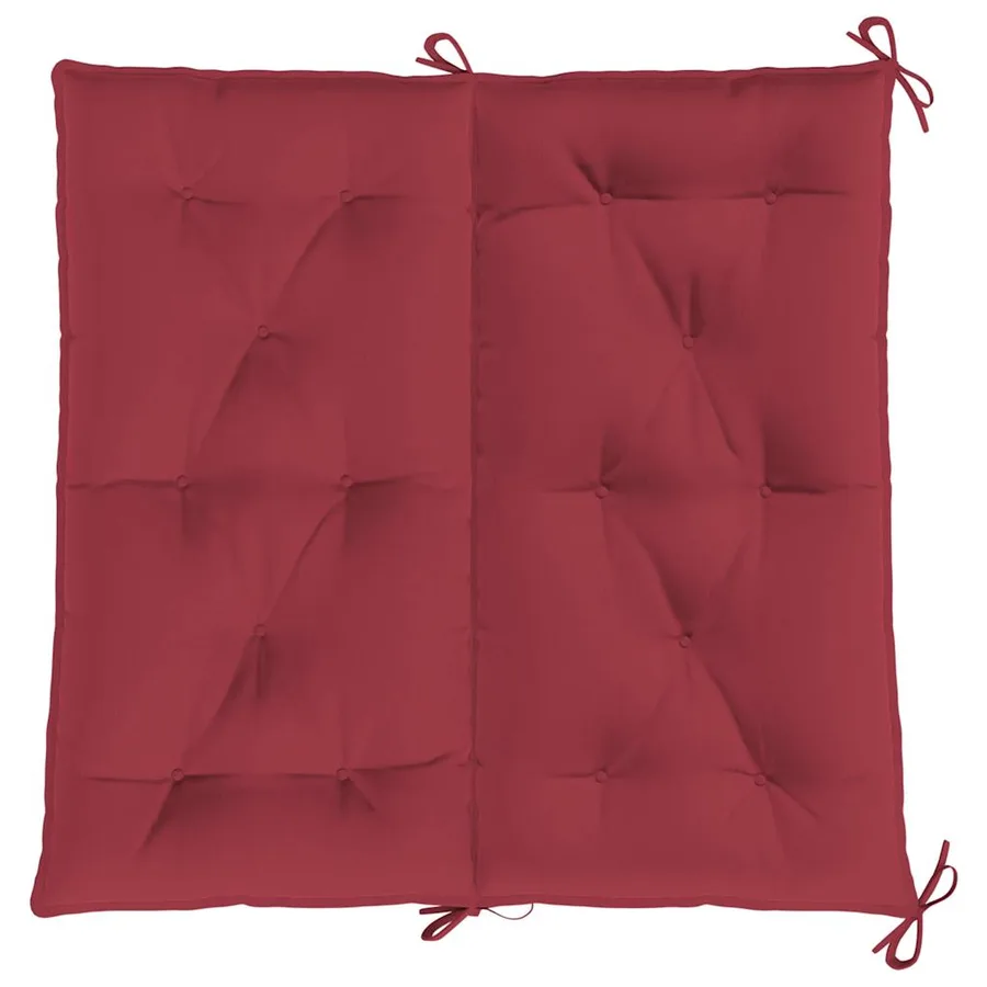 Coussin de banc de jardin rouge bordeaux tissu oxford - 6