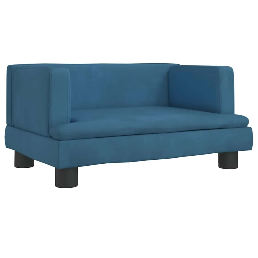 Lit pour chien bleu 60x40x30 cm velours - 2